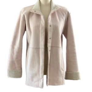Coldwater Creek Pink Faux Shearling Coat - Small